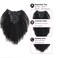 Kabadu Brazilian Human Hair Afro Kinky Curly Clip In For Black Women Hair Extension 8pcs 120g/set Brazilian Virgin Human Hair Clip Ins for African American Natural Black Color 16inch