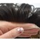 Men Toupee Human Hair Pieces for Men Durable Fine Monofilament Hair Replacement System Hair Toupee for Men Hairpiece Natural Looking Mens Hair Prosthesis 8x10 1B# OFF BLACK 120% density