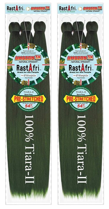 RastAfri Amazon 3X Braid 54" Pre-stretched [2 PACK] (BT1B/JUNGLE.GREEN)