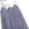 Long Micro 3X Pre-Looped Synthetic Zizi Braids 10 Packs/Lot 28 Inch 50g/Pack Color Thin Small Box Braid Crochet Hair Twist Fiber Hair Micro Zizi box Braiding Hair Extension(Grey)