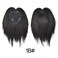 100% Real Human Hair Clip In Bangs Top Piece Hair Extensions 13" Straight Hair Topper Hairpiece for Women (1B# Natural Black)