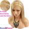 10A Brazilian Human Hair #27/613 Highlight Blonde Color Women's Short Straight Bob Heat Cosplay Party Full Lace Wigs for Women 14inch