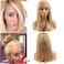 10A Brazilian Human Hair #27/613 Highlight Blonde Color Women's Short Straight Bob Heat Cosplay Party Full Lace Wigs for Women 14inch