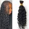 Bulk Human Hair for Braiding Loose Wave 100% Unprocessed Brazilian No Weft Human Hair Deep Curly 100g/Bundle 10 to 26 Inch Remy Hair Bulk (18inch 1bundle, Natural color)