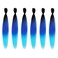 Pre Stretched Braiding Hair Extensions 26 Inch 6 Pcs Phoenixfly Ombre Braiding Hair Professional Crochet Braiding Hair for Box Braids Senegal Twist Hair Extensions(Black/Blue)