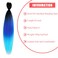 Pre Stretched Braiding Hair Extensions 26 Inch 6 Pcs Phoenixfly Ombre Braiding Hair Professional Crochet Braiding Hair for Box Braids Senegal Twist Hair Extensions(Black/Blue)