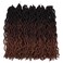 18 Inch Goddess Faux locs Crochet Hair 6 Packs/Lot Soft Gypsy Locs Wavy Crochet Braids Dreadlocks 3Tone Curly Wavy Twist Braiding Hair Extensions African Roots Braid（# 1B/4/30#)