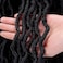 18 Inch Goddess Faux locs Crochet Hair 6 Packs/Lot Soft Gypsy Locs Wavy Crochet Braids Dreadlocks Curly Wavy Twist Braiding Hair Extensions African Roots Braid（1B)