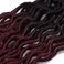 18 Inch Goddess Faux locs Crochet Hair 6 Packs/Lot Soft Gypsy Locs Wavy Crochet Braids Dreadlocks 3Tone Curly Wavy Twist Braiding Hair Extensions African Roots Braid(1B/99J/530#)