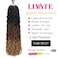 24 Inch Goddess Faux locs Crochet Hair 6 Packs/Lot Soft Gypsy Locs Wavy Crochet Braids Dreadlocks 3 Tone Curly Wavy Twist Braiding Hair Extensions African Roots Braid（1B/30/27)