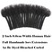 100% Real Human Hair Loc Extensions Full Handmade Permanent Locs For Women Men 30 Strands Of 2 Inch 0.6cm Thickness Dreadlock Extensions Human Hair An Be Dyed Bleached Curled (Natural Black)