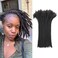 Loc Extensions Human Hair 4 Inch 0.6cm 60strands Dreadlock Extensions Real Human Hair Natural Black for Women Men 100% Full Handmade Permanent Can Be Dyed Bleached Curled