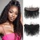 Deep Wave Human Hair Bundles (18 inch, 1 Lace Frontal Natural Black)