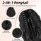 Lommel Ponytail Extension, Claw Clip Ponytail Extension for Women Long Wavy Pony Tails Hair Extensions Fluffy Natural Looking Synthetic 26 Inch Clip in Ponytail Hairpiece for Daily Use (Brown Black)