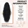 Lommel Ponytail Extension, 26" Claw Clip Ponytail Extension for Women Long Wavy Pony Tails Hair Extensions Fluffy Natural Looking Synthetic Clip in Ponytail Hairpiece for Daily Use(Natural Black)