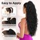 Lommel Ponytail Extension, 26" Claw Clip Ponytail Extension for Women Long Wavy Pony Tails Hair Extensions Fluffy Natural Looking Synthetic Clip in Ponytail Hairpiece for Daily Use(Natural Black)