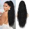 Lommel Ponytail Extension, 26" Claw Clip Ponytail Extension for Women Long Wavy Pony Tails Hair Extensions Fluffy Natural Looking Synthetic Clip in Ponytail Hairpiece for Daily Use(Natural Black)