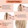 LOMMEL Ponytail Extensions Claw Clip Ponytail Extensions for Women 16 Inch Long Wavy Ponytail Extensions Fluffy Synthetic Ponytail Hairpiece Natural Soft Daily Use(18/613)