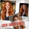 Long Ginger Wig Orange Wavy Hair Wigs for Women Realistic Wig with Natural Looking Upgraded Protein Fiber Synthetic Realistic Wigs Costume Cosplay Halloween Wig(26'' Ombre Orange)