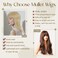 CINHOO Modern Short Shaggy Mullet Wig for Women 80s Mullet Wig Pixie Cut Wig With Bangs Synthetic Natural Fake Blonde Hair Replacement Wigs with White Highlights 14inch Mullet Haircut(Blonde)