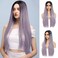 X-TRESS Long Straight Wig Purple Ombre Wig For Women Cosplay Halloween Wigs Synthetic Wig Include Wig Cap (Purple)