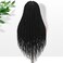 Fancy Hair Braided Wig Square Knotless Long Twist Braided Wigs with Baby Hair Full Double Lace Synthetic Glueless Braids Wig for Black Women 30 inches (2 style in 1)