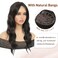 MORICHY Hair Toppers for Women Clip in Hair Topper with Bangs 20inch Black Brown Long Wavy Curly Synthetic HairPieces for Women