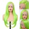 Green Lace Front Wig for Women Long Straight Neon Green Synthetic Heat Resistant Fiber Wig for Halloween Cosplay Party Use