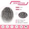 Loose Curls Drawstring Ponytail Extension for Black Women 12" Fake Hair Bun Lightweight Fluffy Updo Synthetic Ponytail Hair Pieces for Thinning hair Grey Curly Clip in Ponytail (Grey Mixed Black)
