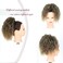 Loose Curls Drawstring Ponytail Extension for Black Women 12" Fake Hair Bun Lightweight Fluffy Updo Synthetic Ponytail Hair Pieces for Thinning hair Grey Curly Clip in Ponytail (Grey Mixed Black)