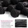 Brazilian Virgin Hair Loose Deep Wave Bundles 12A 100% Unprocessed Human Hair Loose Deep Wave Bundles 150% Density （10 12 14 inches）Double Weft Human Hair Wavy 3 Bundles Natural Black Color
