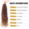 Loose Wave Dreadlocks Synthetic French Curly Double Ended Dreadlock Extensions 24inches 10 Strands Thin Soft Red Brown to Brown Spanish Curly DE Dreadlock Extension for Women (10 Strands, R27)