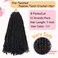 LOSMOEER 8 Packs Passion Twist Crochet Hair 8 Inch Natural Black Pre-twisted Crochet Passion Twist Hair Pre-looped Crochet Braids Hair for Women Passion Twists Braiding Hair Synthetic Hair Extensions