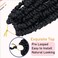 LOSMOEER 8 Packs Passion Twist Crochet Hair 8 Inch Natural Black Pre-twisted Crochet Passion Twist Hair Pre-looped Crochet Braids Hair for Women Passion Twists Braiding Hair Synthetic Hair Extensions