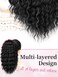 KooKaStyle Curly Ponytail Extension Fluffy Drawstring Ponytail for Women Kinky Curly Clip in Hair Extensions Long Curly Wavy Ponytail Extension Synthetic Hairpiece for Daily Use(18 Inch,Black)