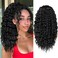 KooKaStyle Curly Ponytail Extension Fluffy Drawstring Ponytail for Women Kinky Curly Clip in Hair Extensions Long Curly Wavy Ponytail Extension Synthetic Hairpiece for Daily Use(18 Inch,Black)