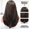 EMMOR Dark Brown Wig With Bangs For Women Long Straight Layered Wigs Synthetic Layered Hairstyle For Girls Party Cosplay And Daily Use(26" Dark Brown)