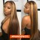 west kiss Highlight Lace Front Wig Human Hair P4/27 Honey Blonde Lace Front Wig Human Hair 4x4 Closure Wigs Human Hair Wigs For Black Women Straight Glueless Wigs Human Hair Pre Plucked 18 Inch