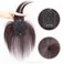RemeeHi Human Hair Invisible Clip in Hairpiece Straight Toupee or Topper Wiglet Top Thin Hair On Mono 10 inch Natural Black