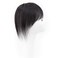 RemeeHi Human Hair Invisible Clip in Hairpiece Straight Toupee or Topper Wiglet Top Thin Hair On Mono 10 inch Natural Black