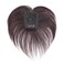 RemeeHi Human Hair Invisible Clip in Hairpiece Straight Toupee or Topper Wiglet Top Thin Hair On Mono 10 inch Natural Black