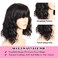 PANEWAY Short Human Hair Wigs with Bangs Brazilian Body Wave Virgin Human Hair Wigs for Black White Women Short Wavy Bob Wigs with Bangs 12 Inch