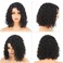 Short Curly Human Hair Wigs for Black Women, 12 Inch Curly Wavy Jerry Curl, 100% Brazilian Remy Hair, Glueless Lace Front, Side Part Bob Wig, Ready to Wear, 12A Natural Color