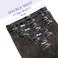 Straight Human Hair Clip in Hair Extensions 100% Unprocessed Full Head Brazilian Virgin Hair Natural Black Color,Double Wefts,8/Pcs with 18Clips,125Gram (16 Inch)