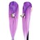 Training Head 26"-28'' Mannequin Head Hair Styling Manikin Cosmetology Doll Head Synthetic Fiber Hair Hairdressing Training Model Free Clamp Exquisite Gifts (Dream Purple)