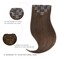 Marat Hair Extensions Clip in Human Hair, Chocolate Brown Clip in Hair Extensions 24 inch 120g Straight Clip in Hair Extensions Human Hair