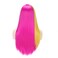 Long Red Yellow Hair Synthetic Wigs with Bangs Long Straight Hair Wig Cosplay Wig Split Color Synthetic Wigs Heat Resistant Fiber Costume Halloween Party Wigs for Women