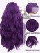 Long Wavy Purple Wigs for Women 26 Inch Middle Part Curly Wavy Wig Natural Looking Synthetic Heat Resistant Fiber Wig for Daily Party Use