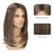 Mens Wig Long Brown Straight Wig for Men Middle Part Synthetic Heat Resistant Hair Wigs for Daily Party Costume Halloween