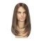 Mens Wig Long Brown Straight Wig for Men Middle Part Synthetic Heat Resistant Hair Wigs for Daily Party Costume Halloween